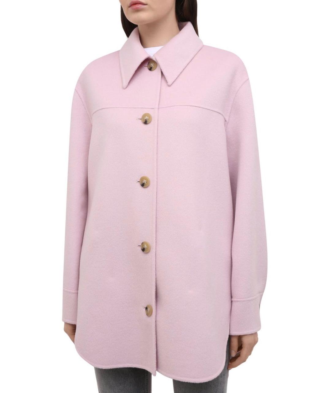 ACNE STUDIOS Розовое шерстяное пальто, фото 2
