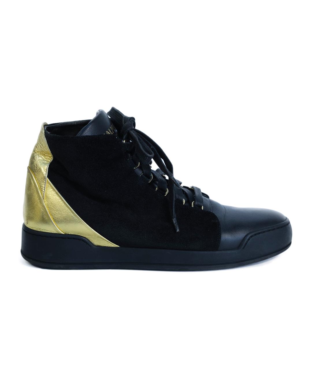 BALMAIN Черные кожаные кеды, фото 8
