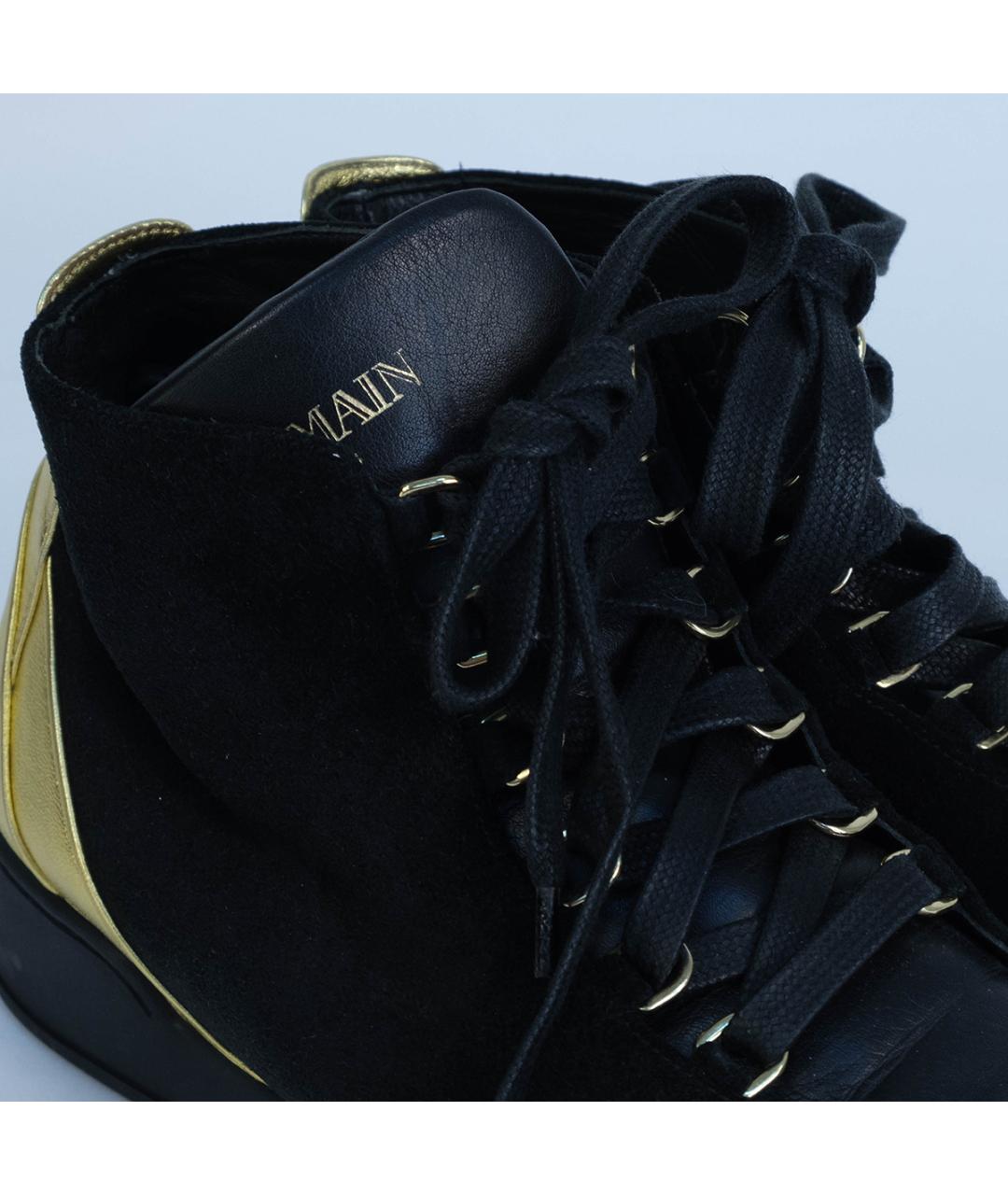 BALMAIN Черные кожаные кеды, фото 5