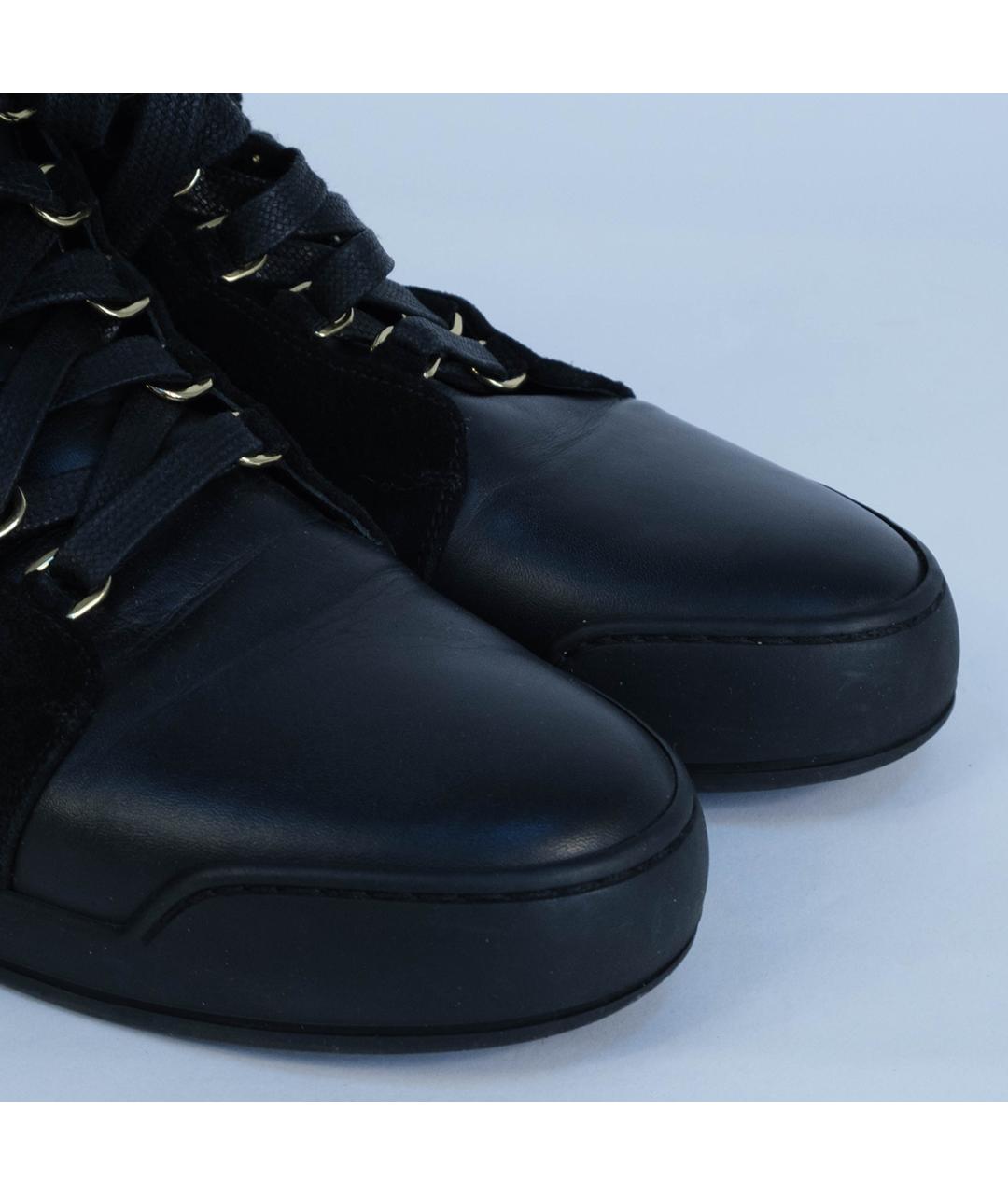 BALMAIN Черные кожаные кеды, фото 4