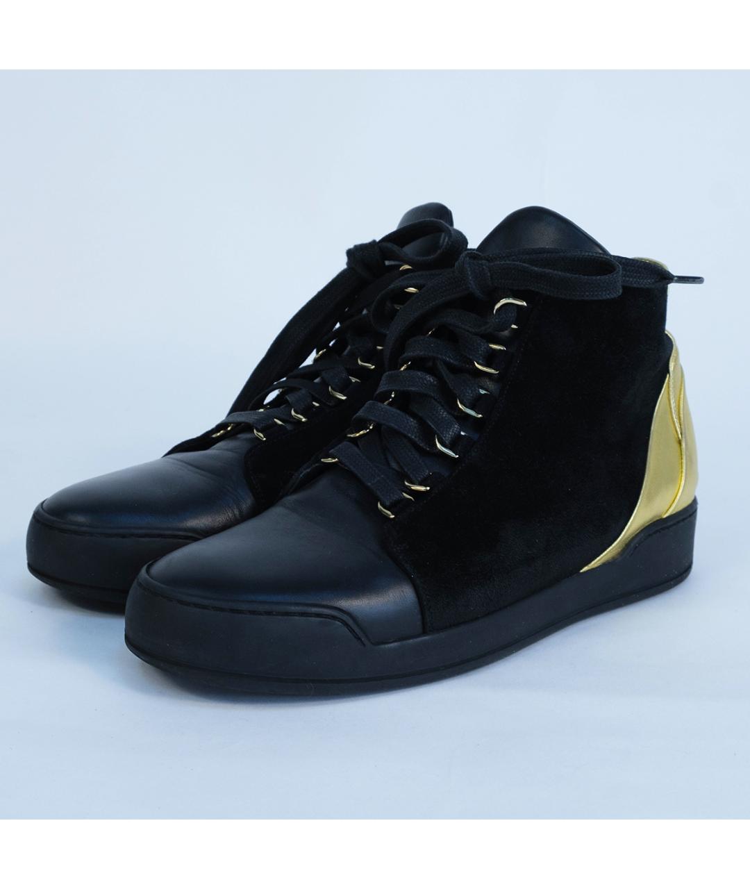 BALMAIN Черные кожаные кеды, фото 3