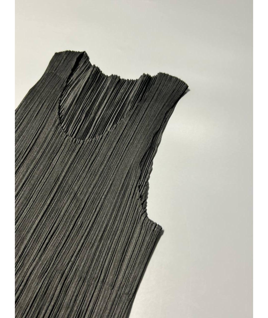 ISSEY MIYAKE Черная полиэстеровая майка, фото 5