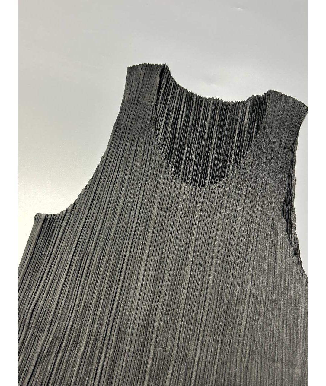 ISSEY MIYAKE Черная полиэстеровая майка, фото 4