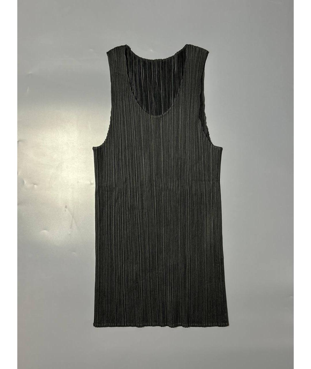 ISSEY MIYAKE Черная полиэстеровая майка, фото 10