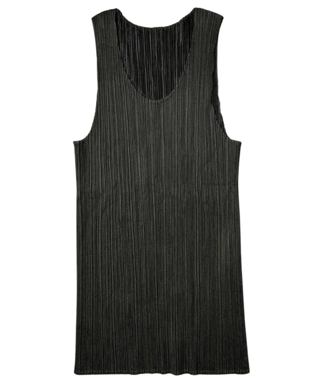 ISSEY MIYAKE Черная полиэстеровая майка, фото 1