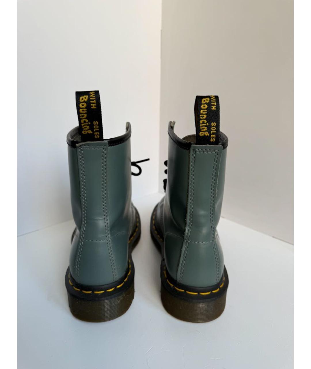 DR. MARTENS Бирюзовые кожаные ботинки, фото 4