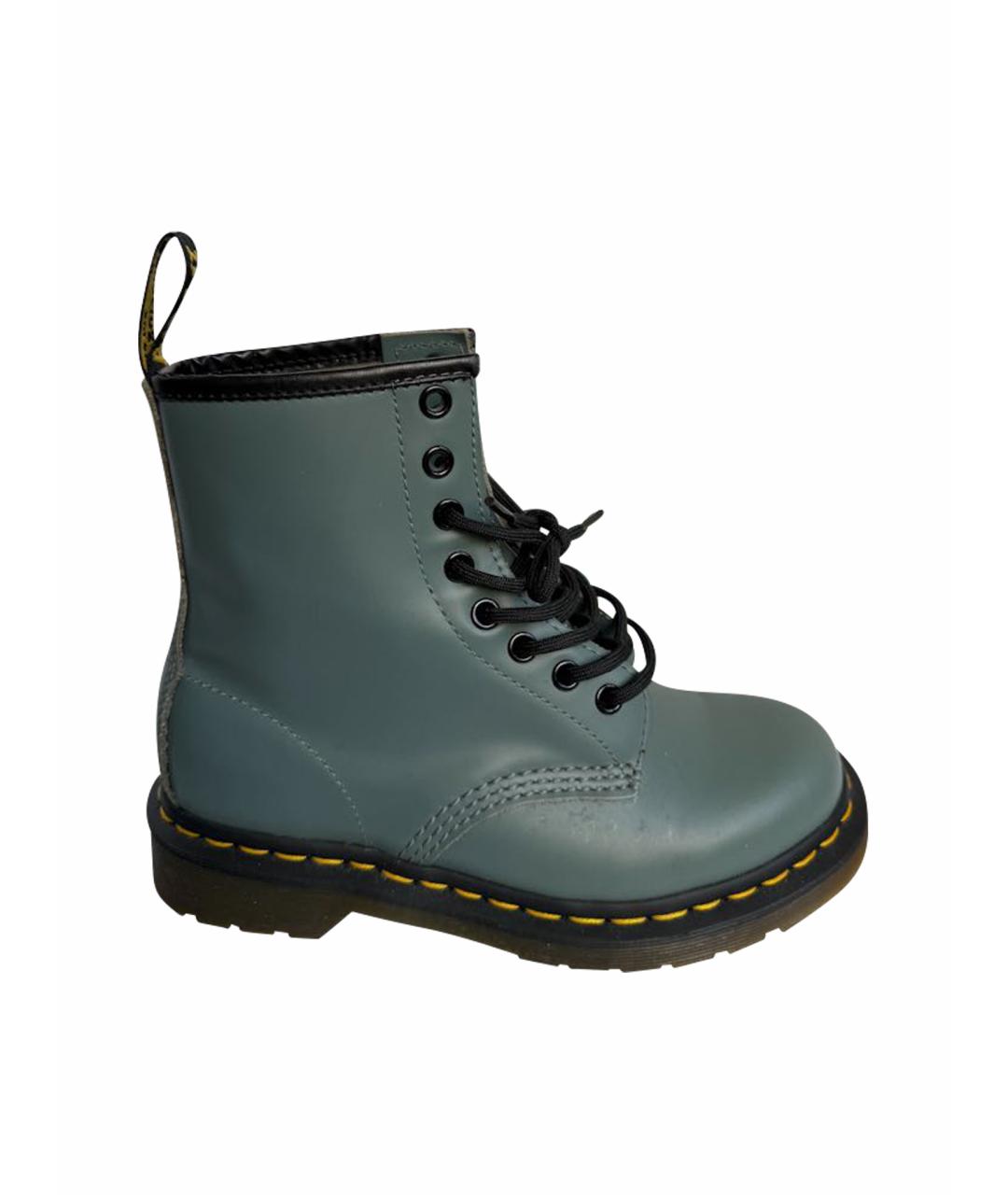 DR. MARTENS Бирюзовые кожаные ботинки, фото 1