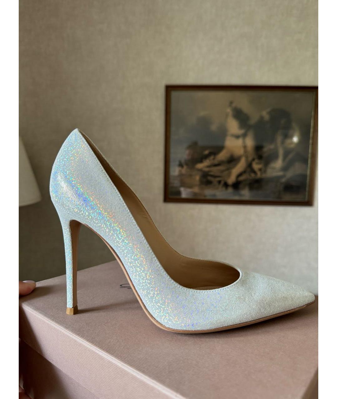 GIANVITO ROSSI Серебряные туфли, фото 9