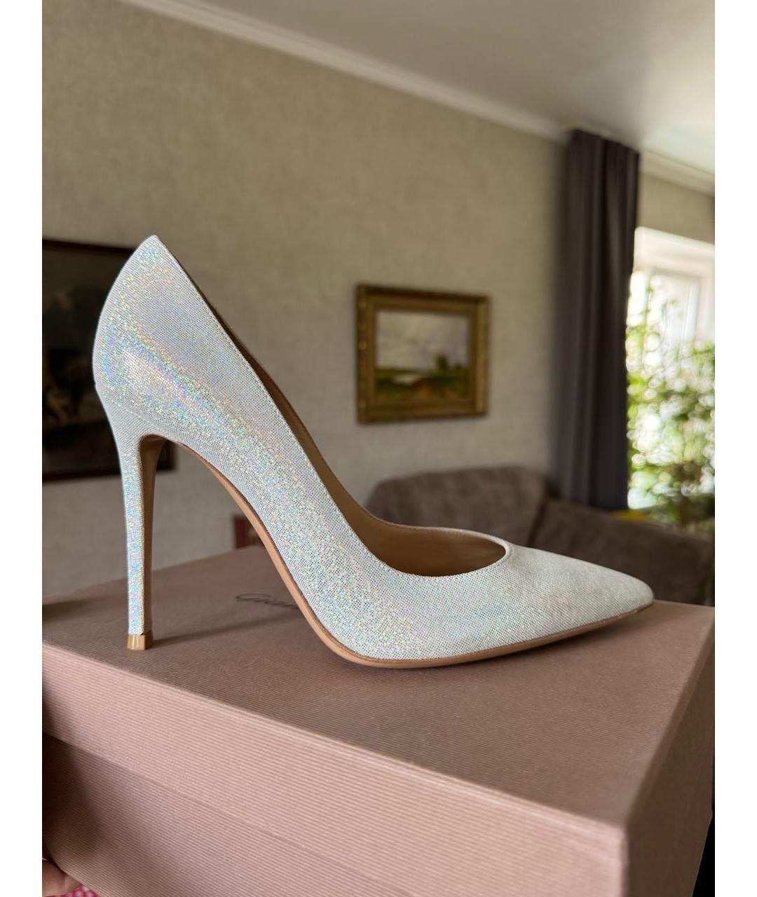 GIANVITO ROSSI Серебряные туфли, фото 8