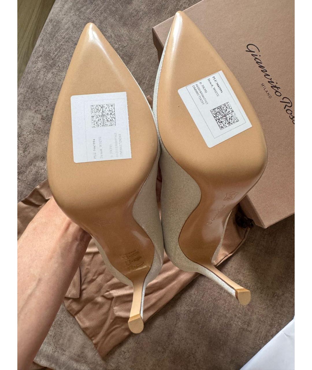 GIANVITO ROSSI Серебряные туфли, фото 5