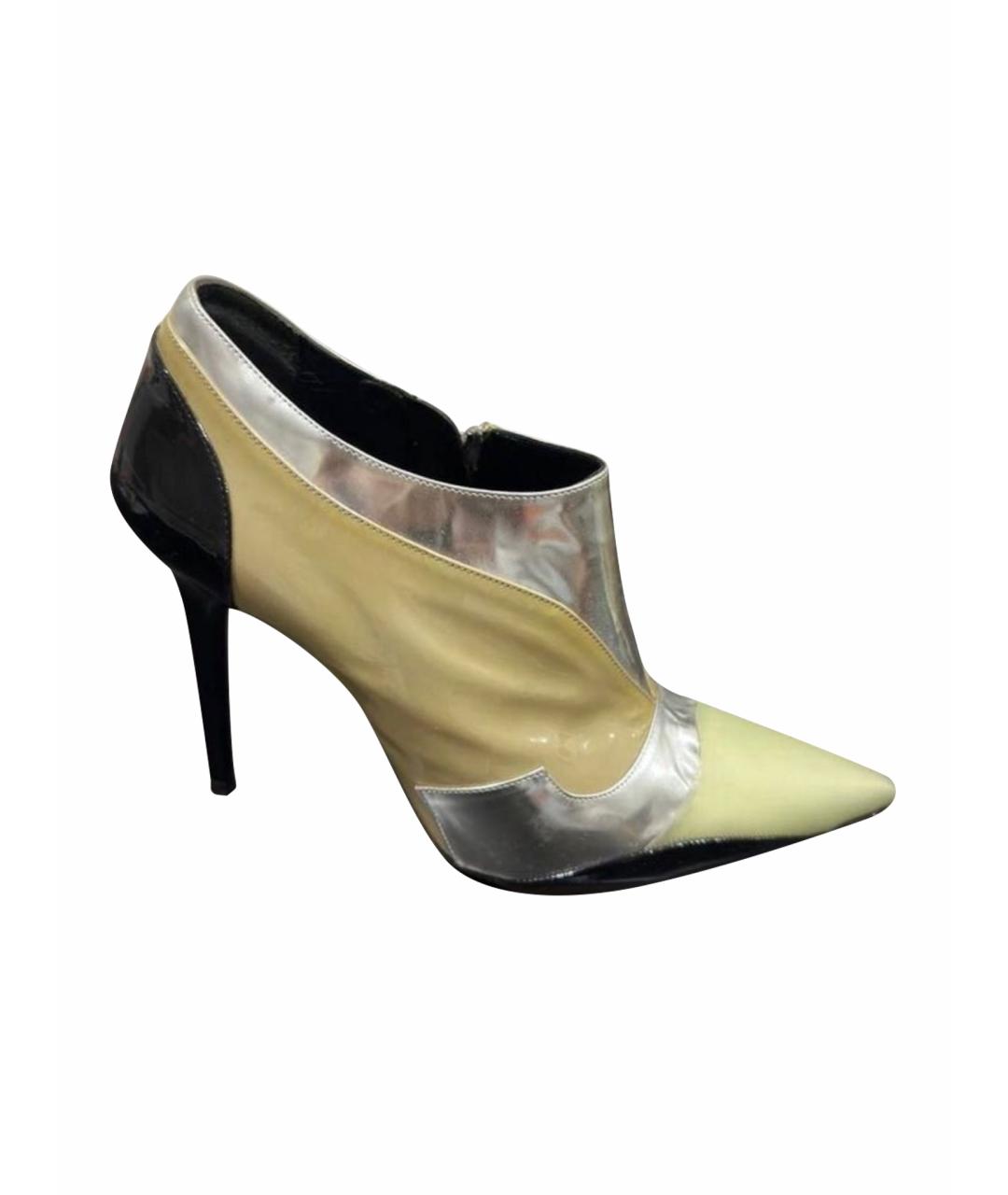 BALENCIAGA Золотые кожаные туфли, фото 1