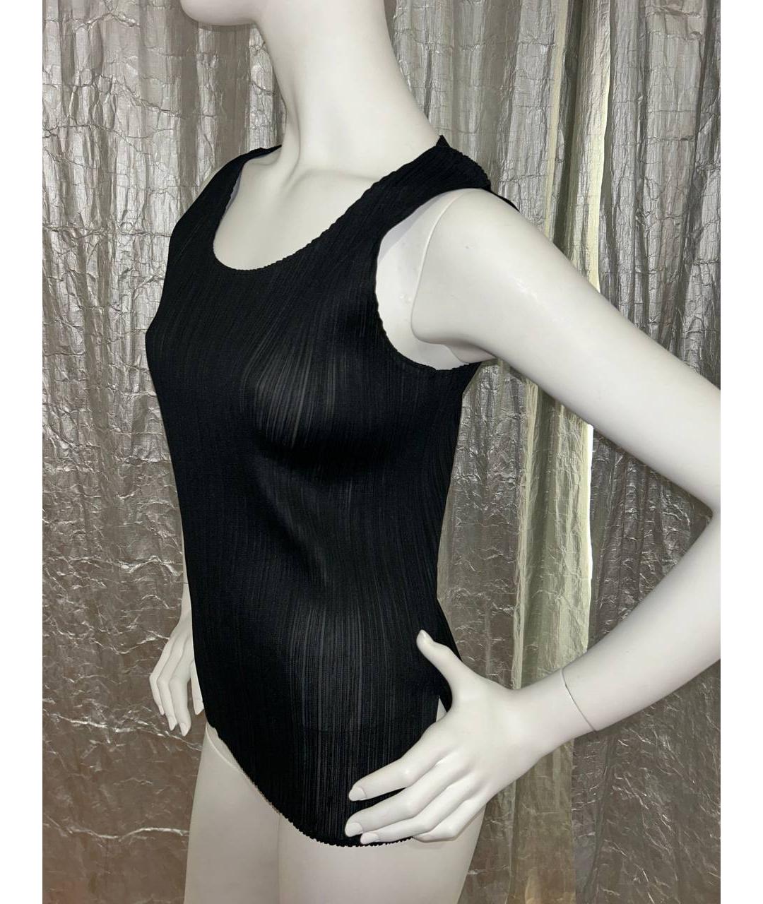 ISSEY MIYAKE Черная полиэстеровая майка, фото 5