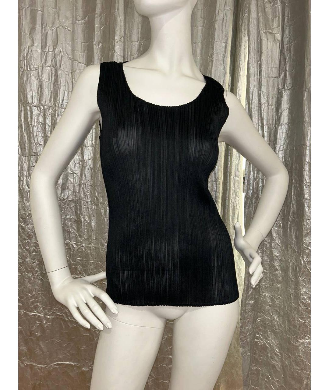 ISSEY MIYAKE Черная полиэстеровая майка, фото 4