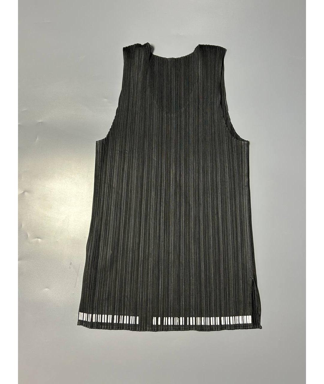 ISSEY MIYAKE Черная полиэстеровая майка, фото 2