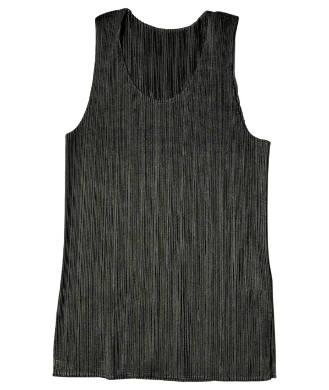 ISSEY MIYAKE Черная полиэстеровая майка, фото 1