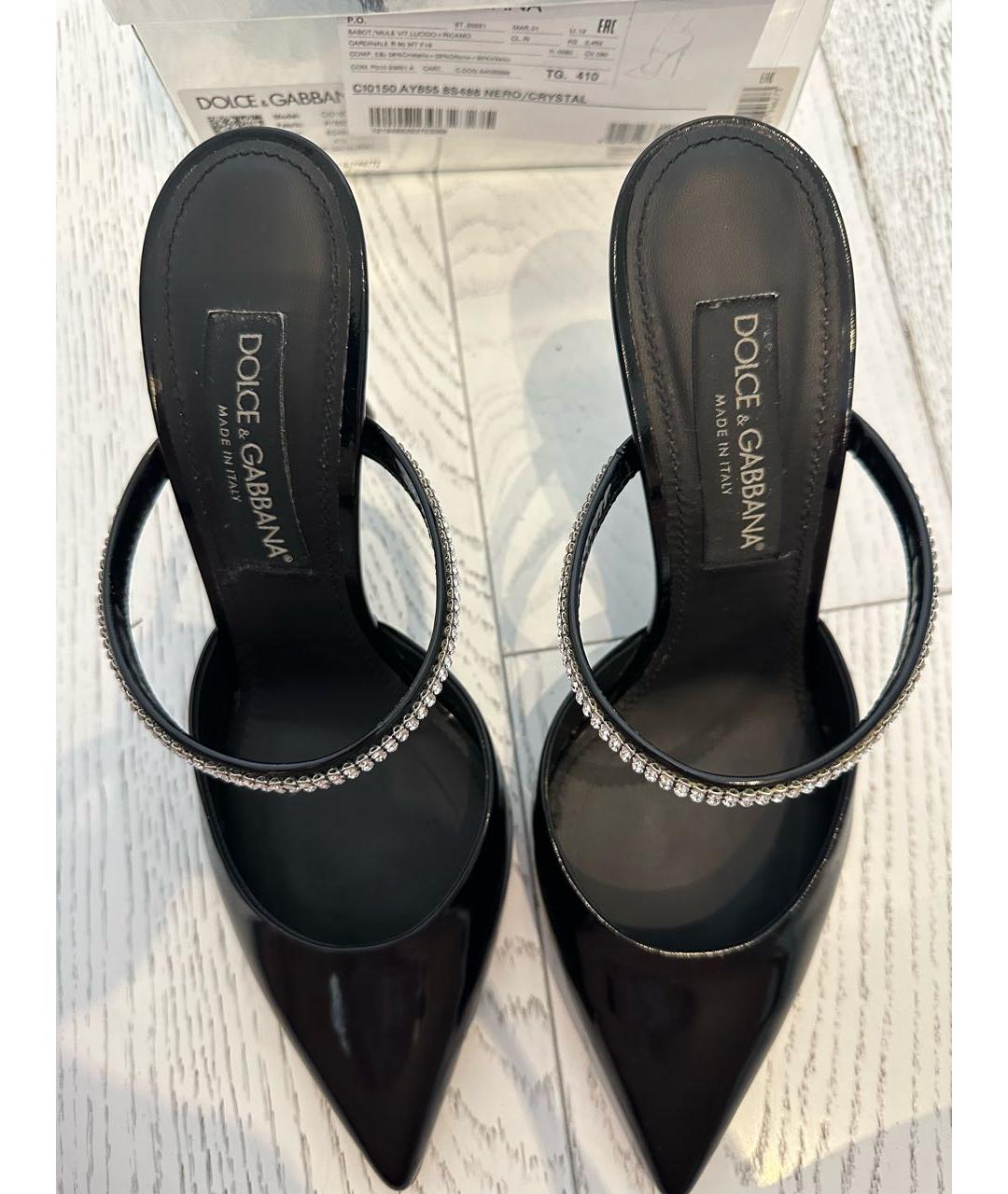 DOLCE&GABBANA Черные туфли из лакированной кожи, фото 5