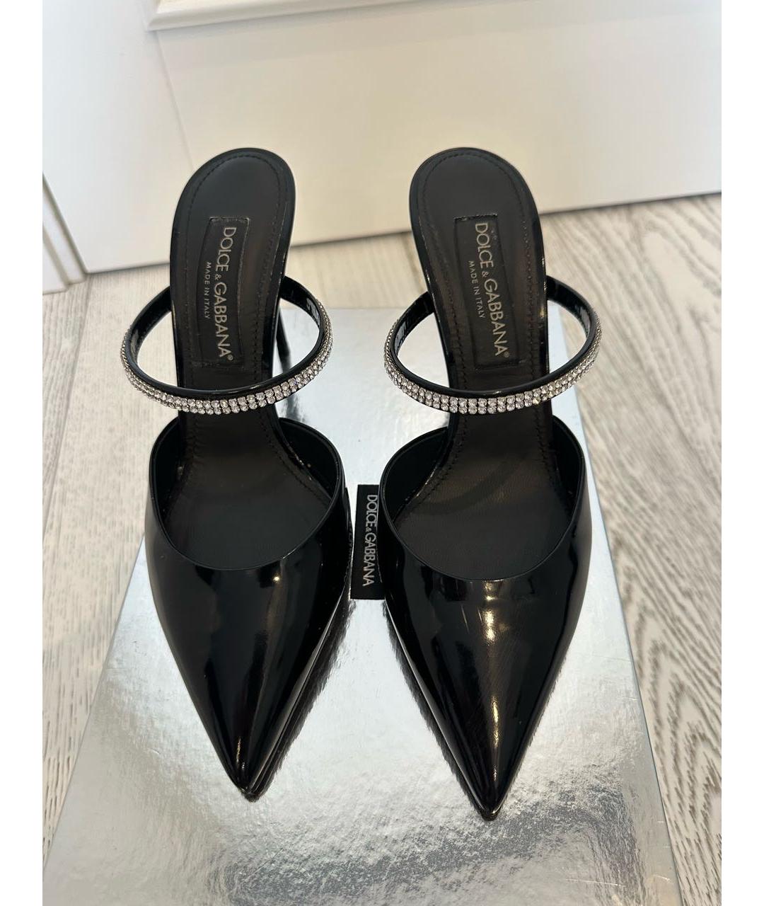 DOLCE&GABBANA Черные туфли из лакированной кожи, фото 2