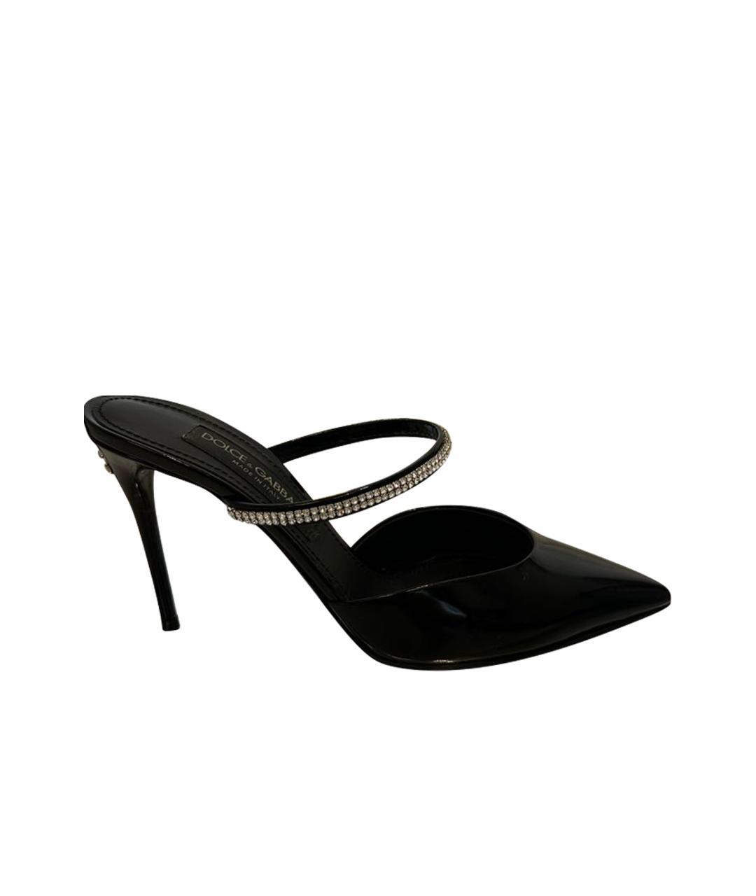 DOLCE&GABBANA Черные туфли из лакированной кожи, фото 1