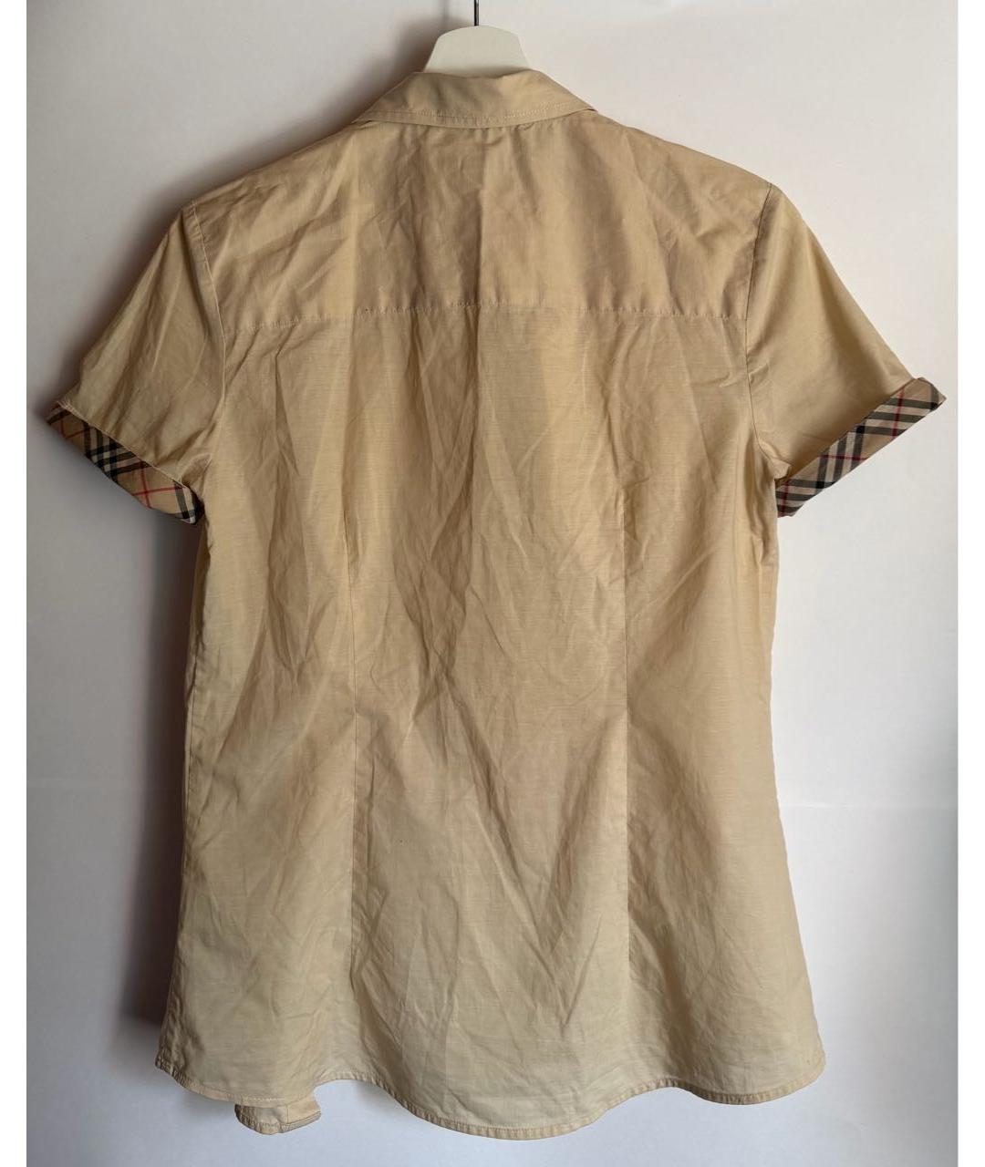 BURBERRY Бежевая хлопковая рубашка, фото 2