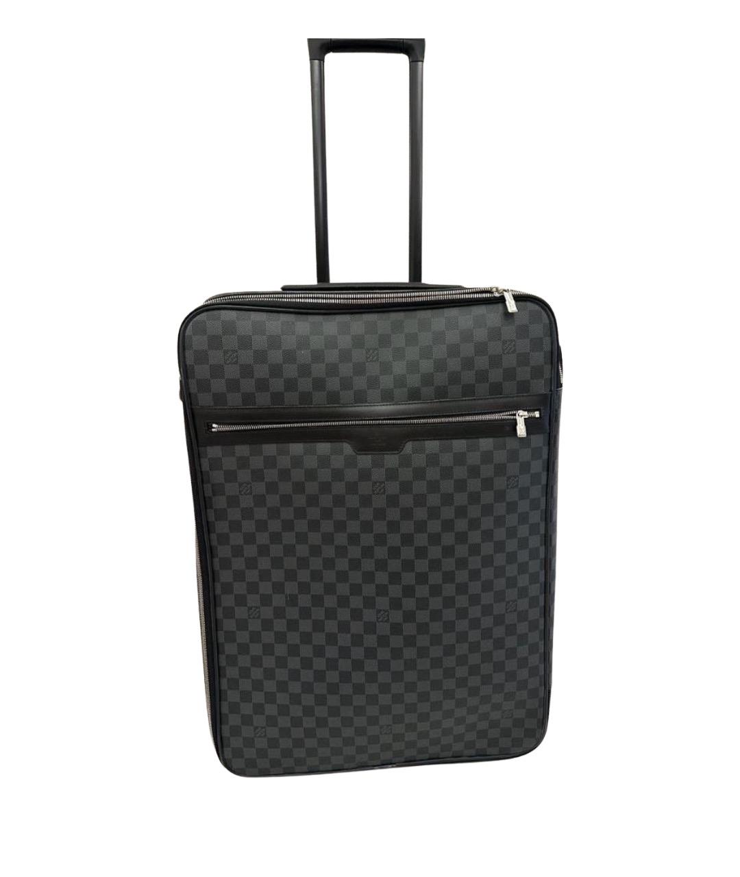 LOUIS VUITTON Черный канва чемодан, фото 1