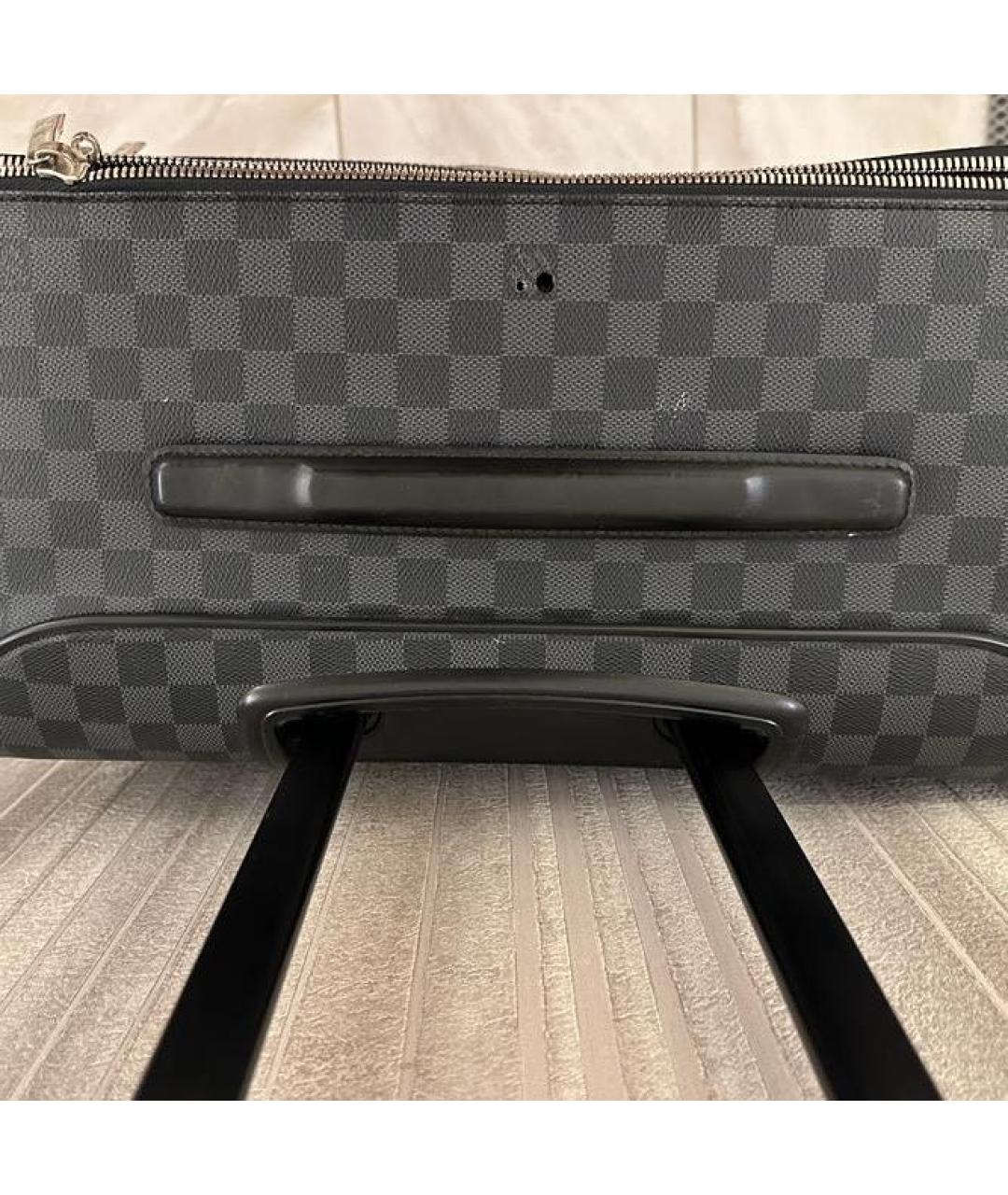 LOUIS VUITTON Черный канва чемодан, фото 7