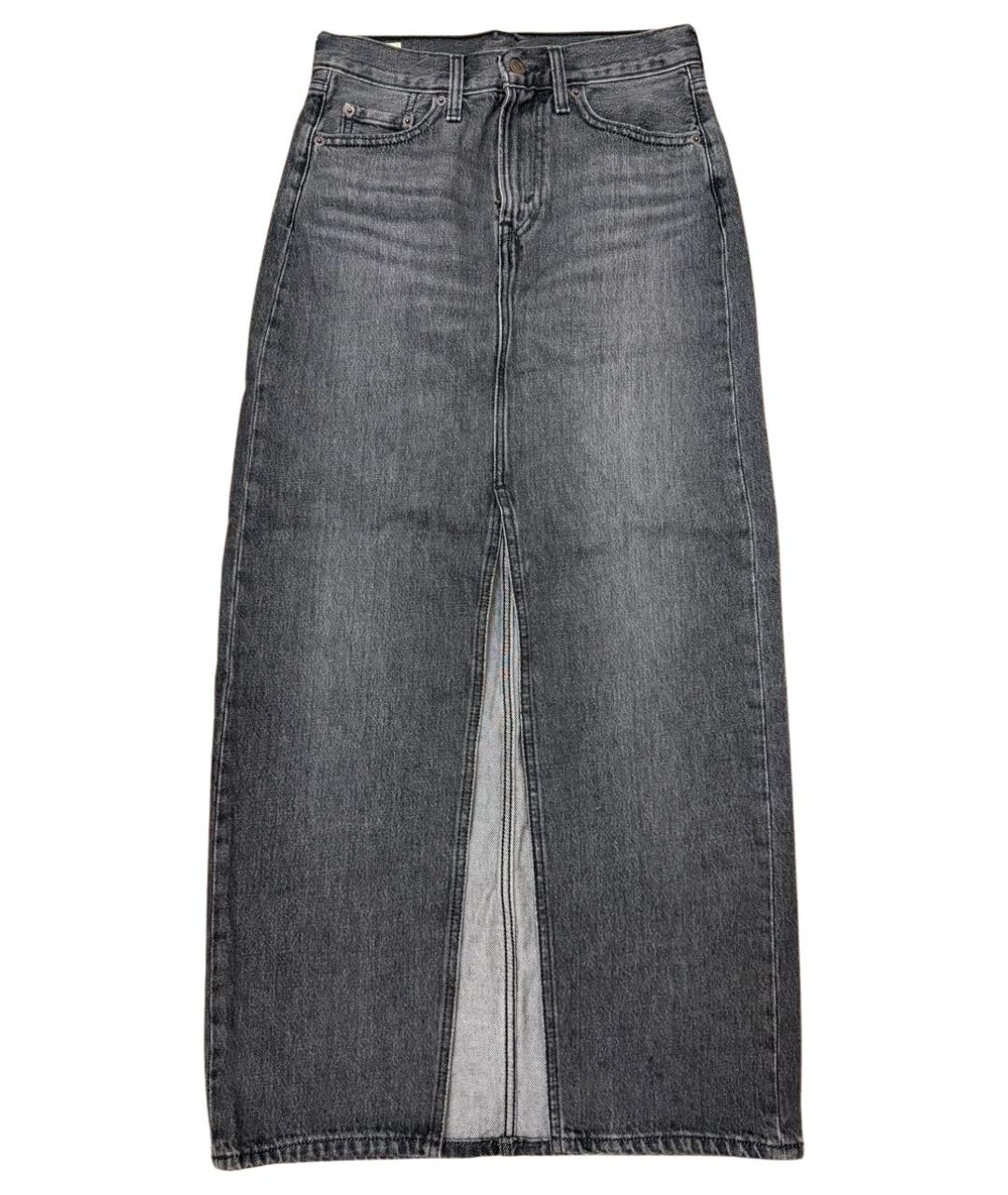 LEVI'S Серая деним юбка миди, фото 1