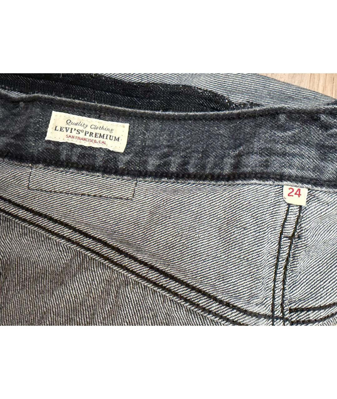 LEVI'S Серая деним юбка миди, фото 3
