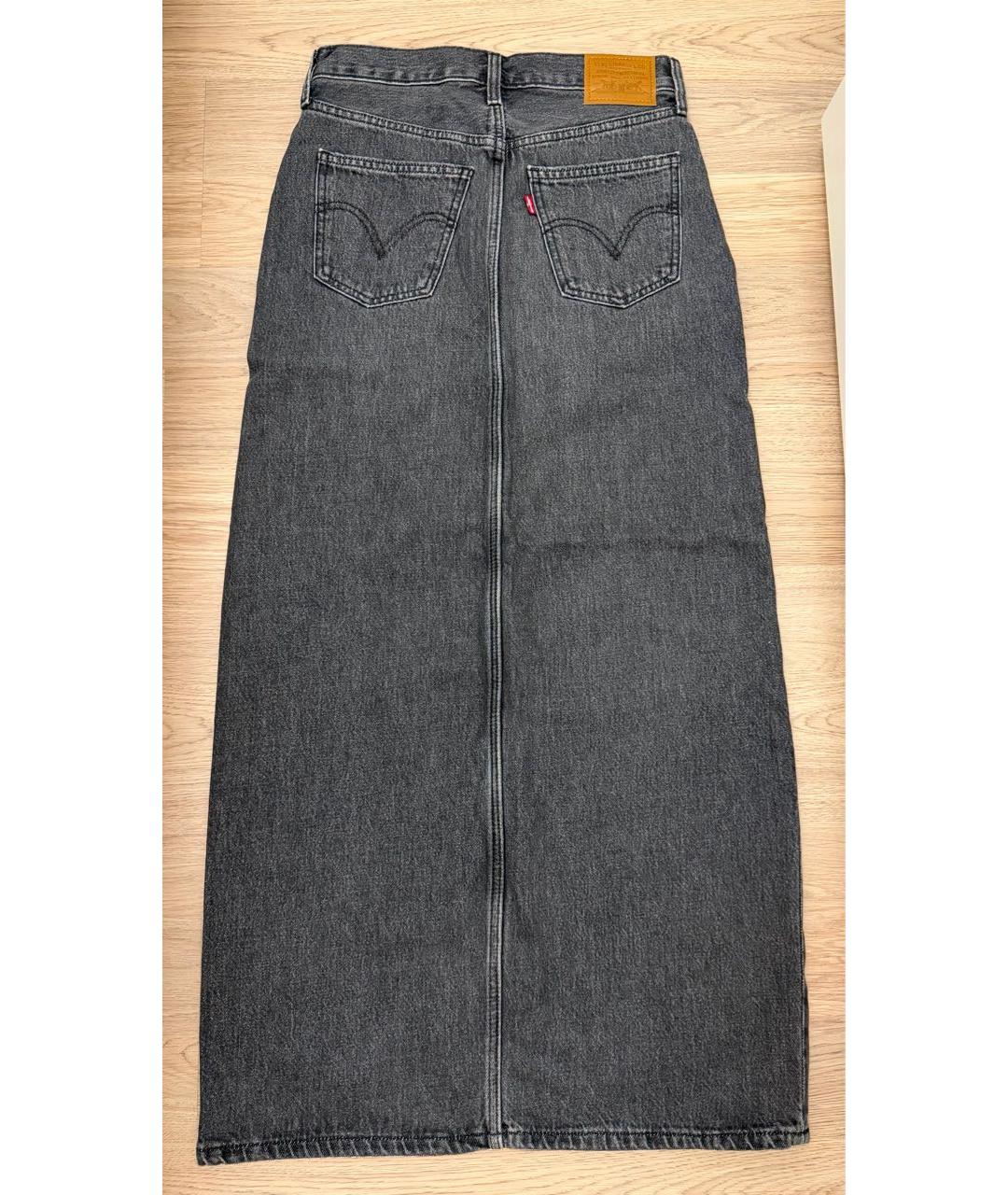 LEVI'S Серая деним юбка миди, фото 2