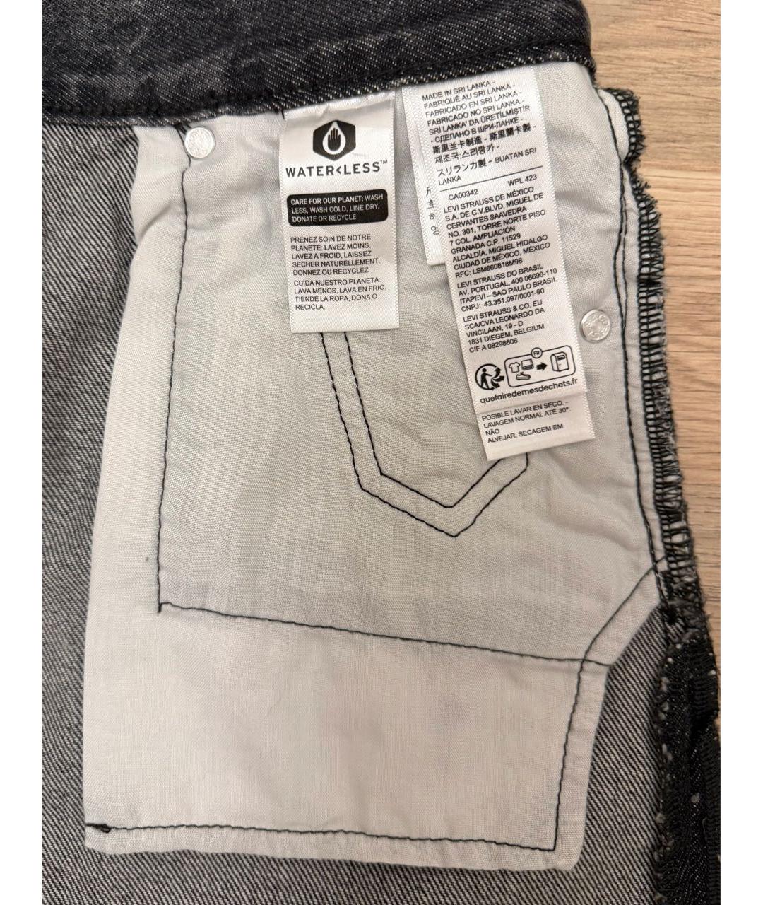 LEVI'S Серая деним юбка миди, фото 4