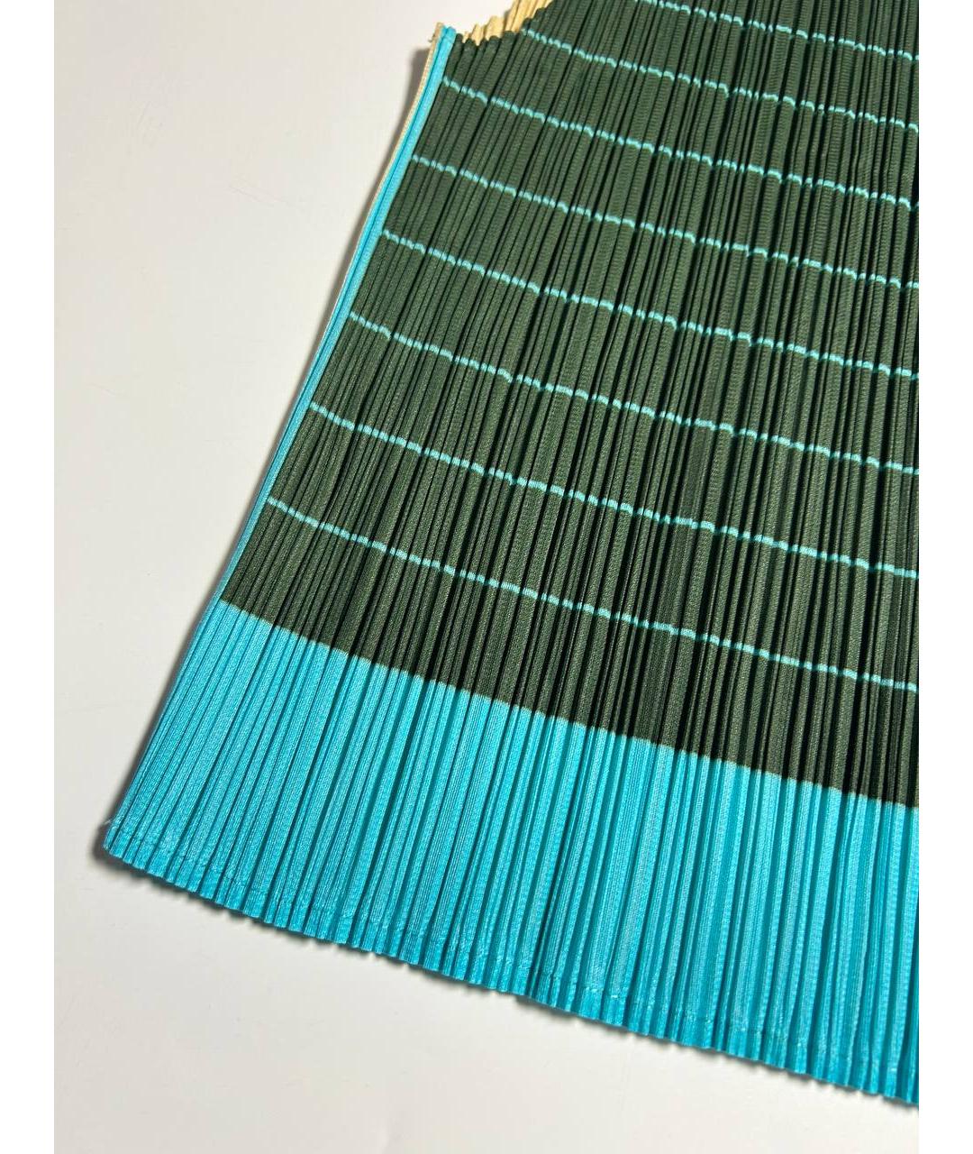 ISSEY MIYAKE Бирюзовая полиэстеровая майка, фото 4
