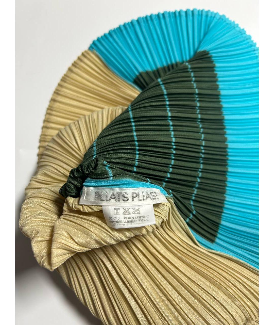 ISSEY MIYAKE Бирюзовая полиэстеровая майка, фото 3