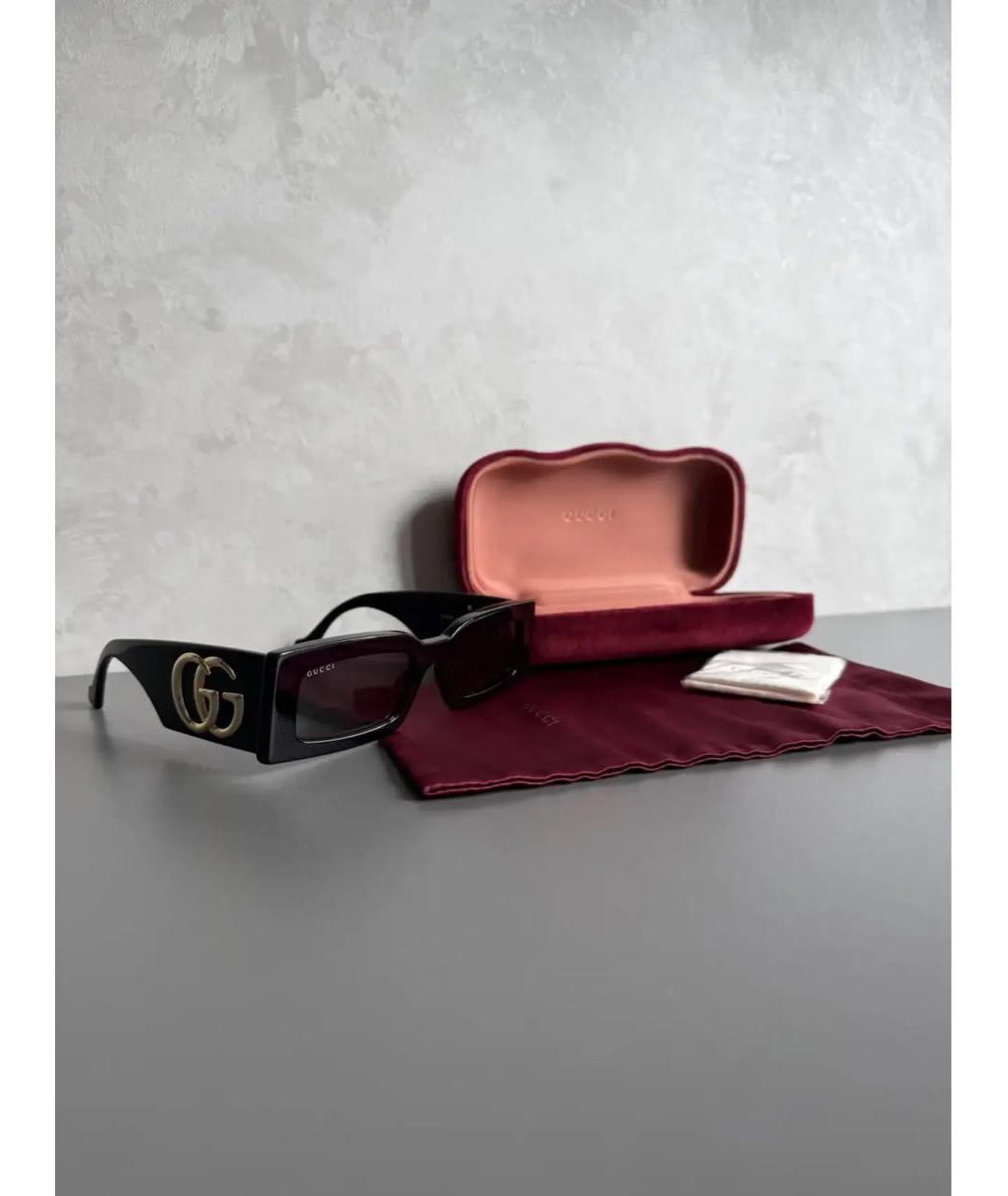 GUCCI Черные пластиковые солнцезащитные очки, фото 6