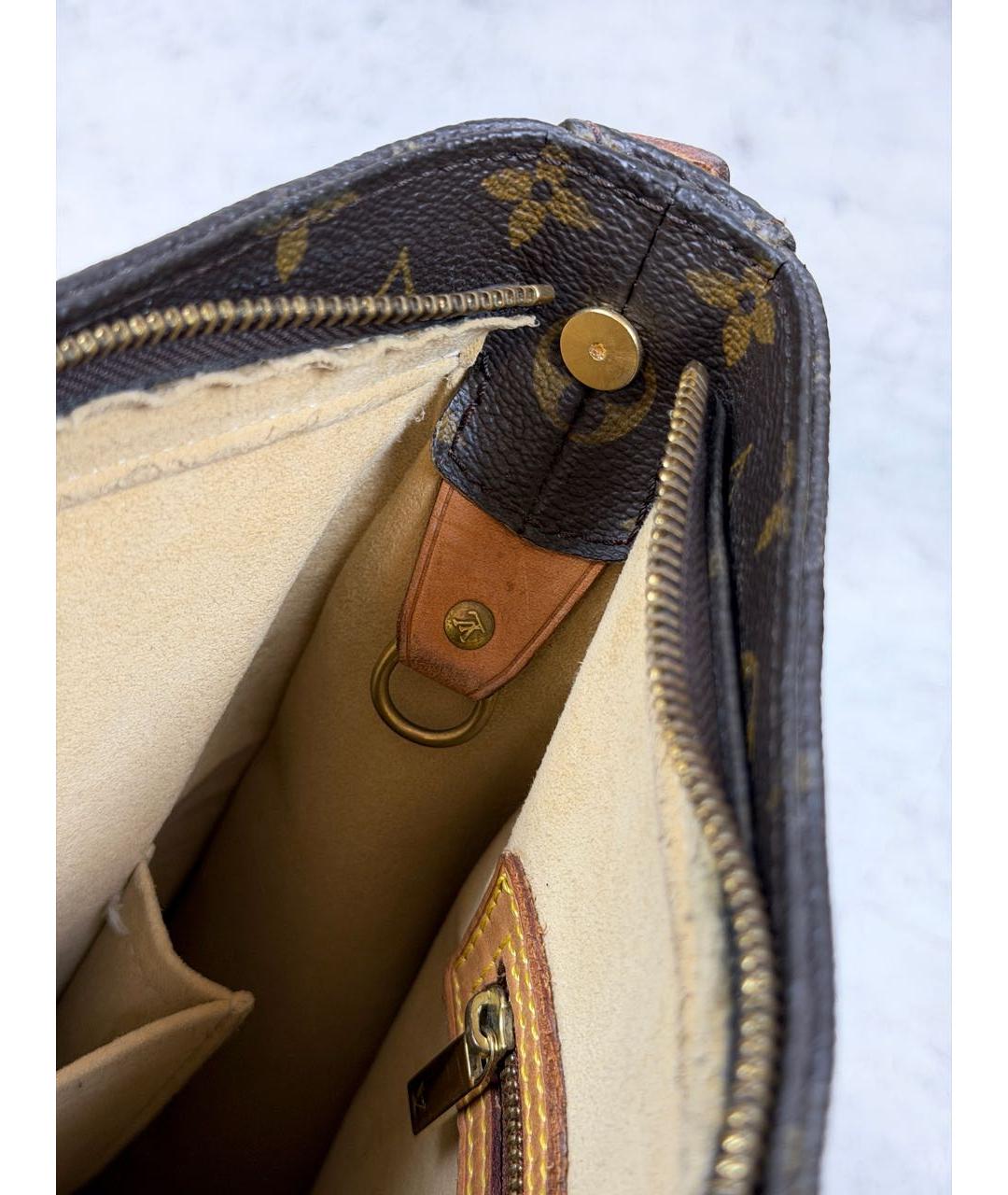 LOUIS VUITTON Коричневая канва сумка тоут, фото 8