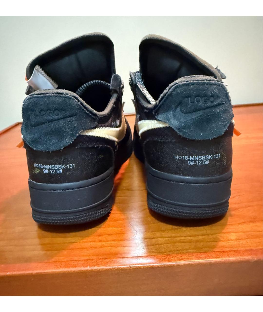 NIKE Черные текстильные низкие кроссовки / кеды, фото 4