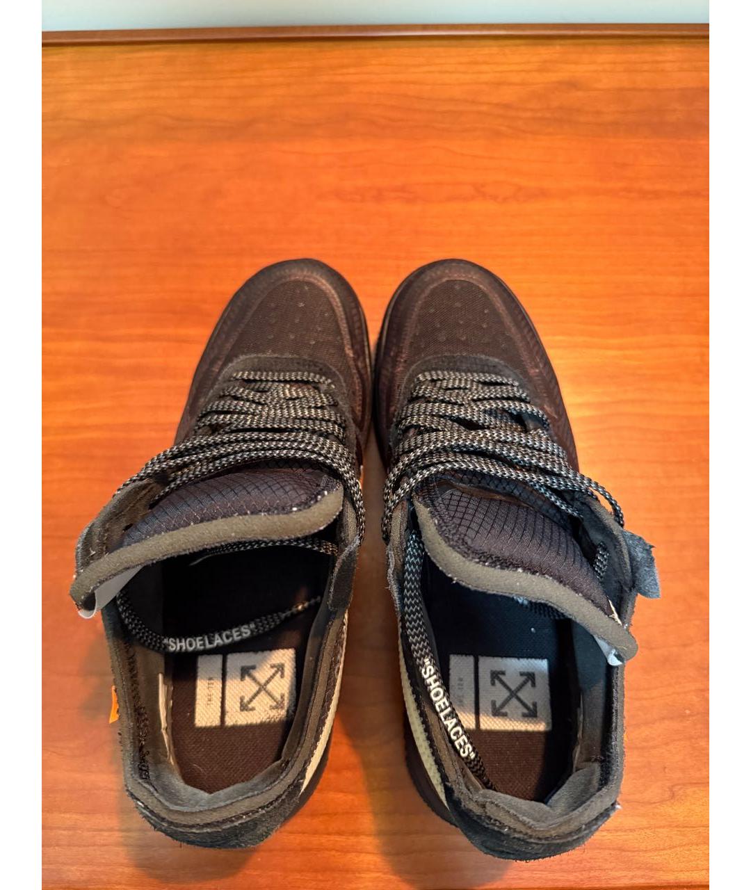 NIKE Черные текстильные низкие кроссовки / кеды, фото 3