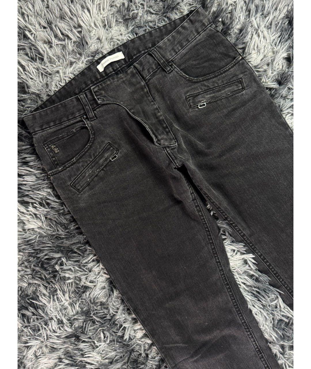 PIERRE BALMAIN Черные хлопковые джинсы скинни, фото 4