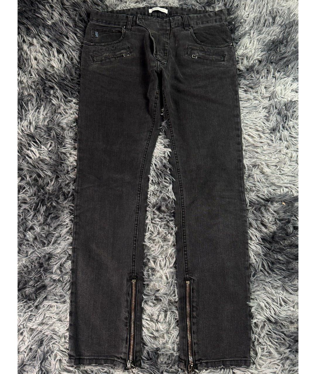 PIERRE BALMAIN Черные хлопковые джинсы скинни, фото 8