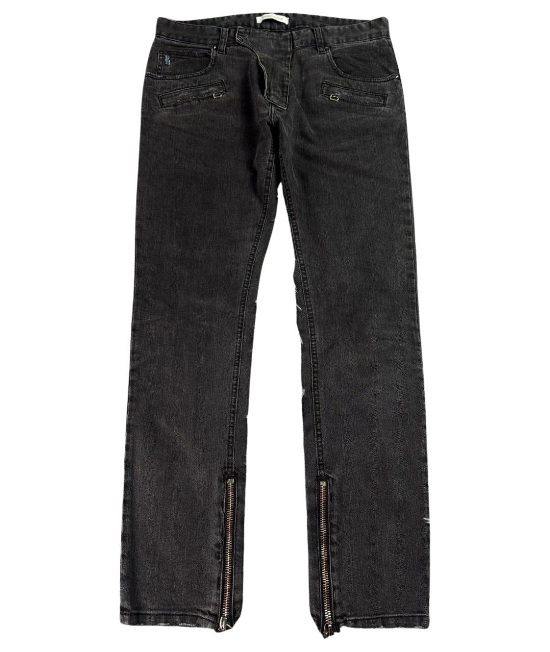 PIERRE BALMAIN Черные хлопковые джинсы скинни, фото 1