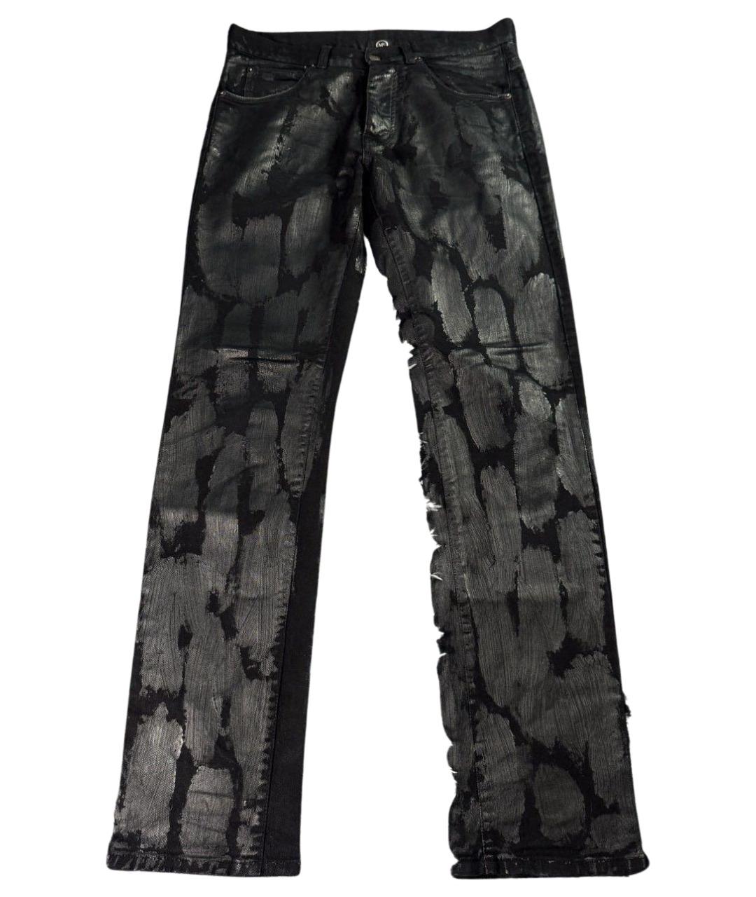 ALEXANDER MCQUEEN Черные хлопковые прямые джинсы, фото 1