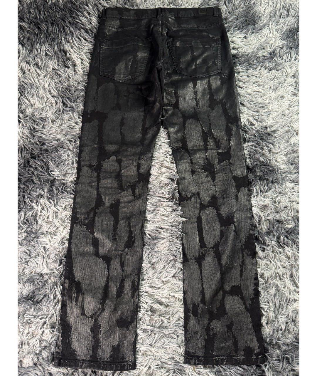 ALEXANDER MCQUEEN Черные хлопковые прямые джинсы, фото 2