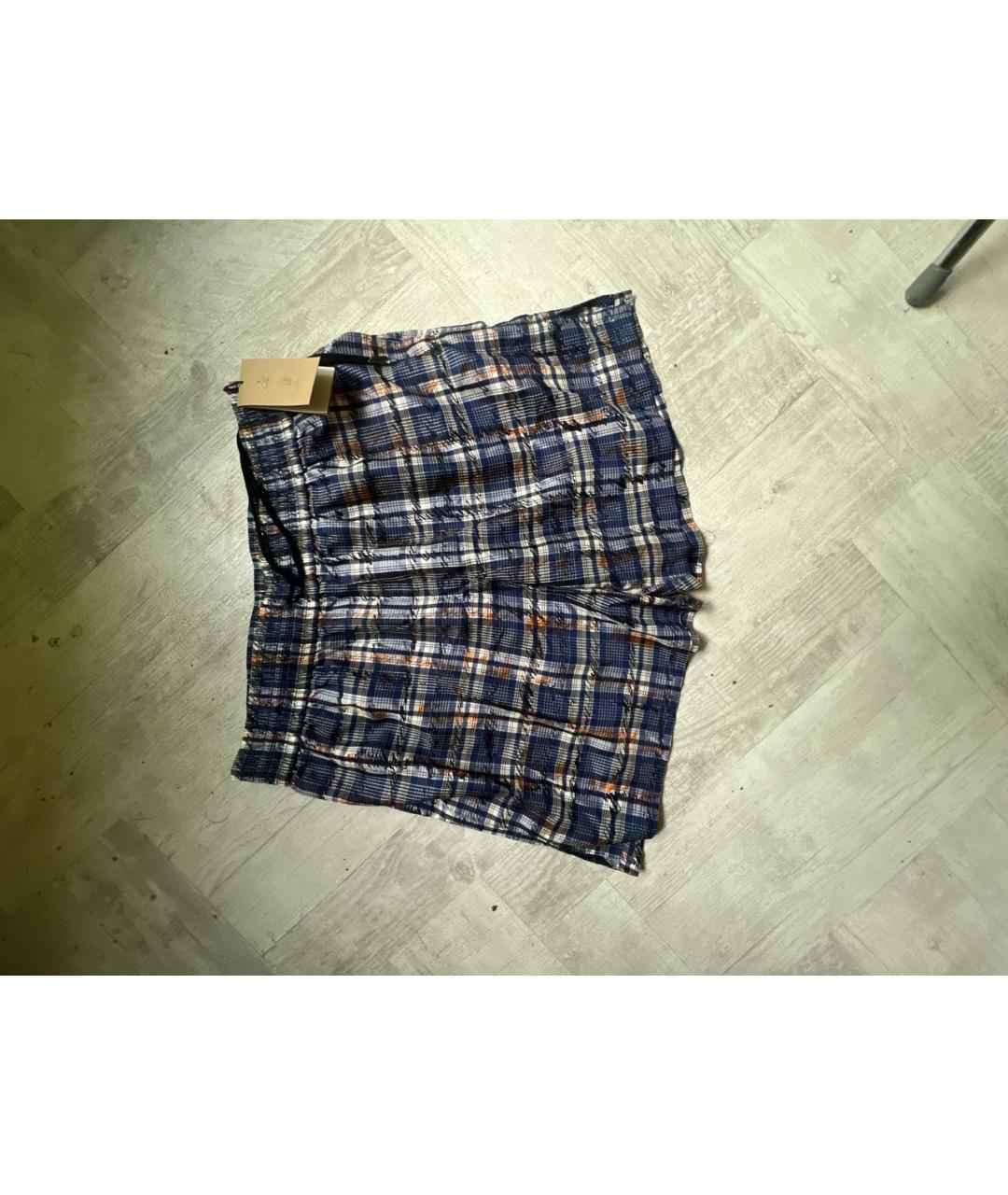 BURBERRY Синие шелковые шорты, фото 8