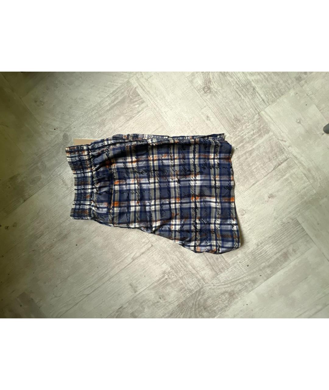 BURBERRY Синие шелковые шорты, фото 2