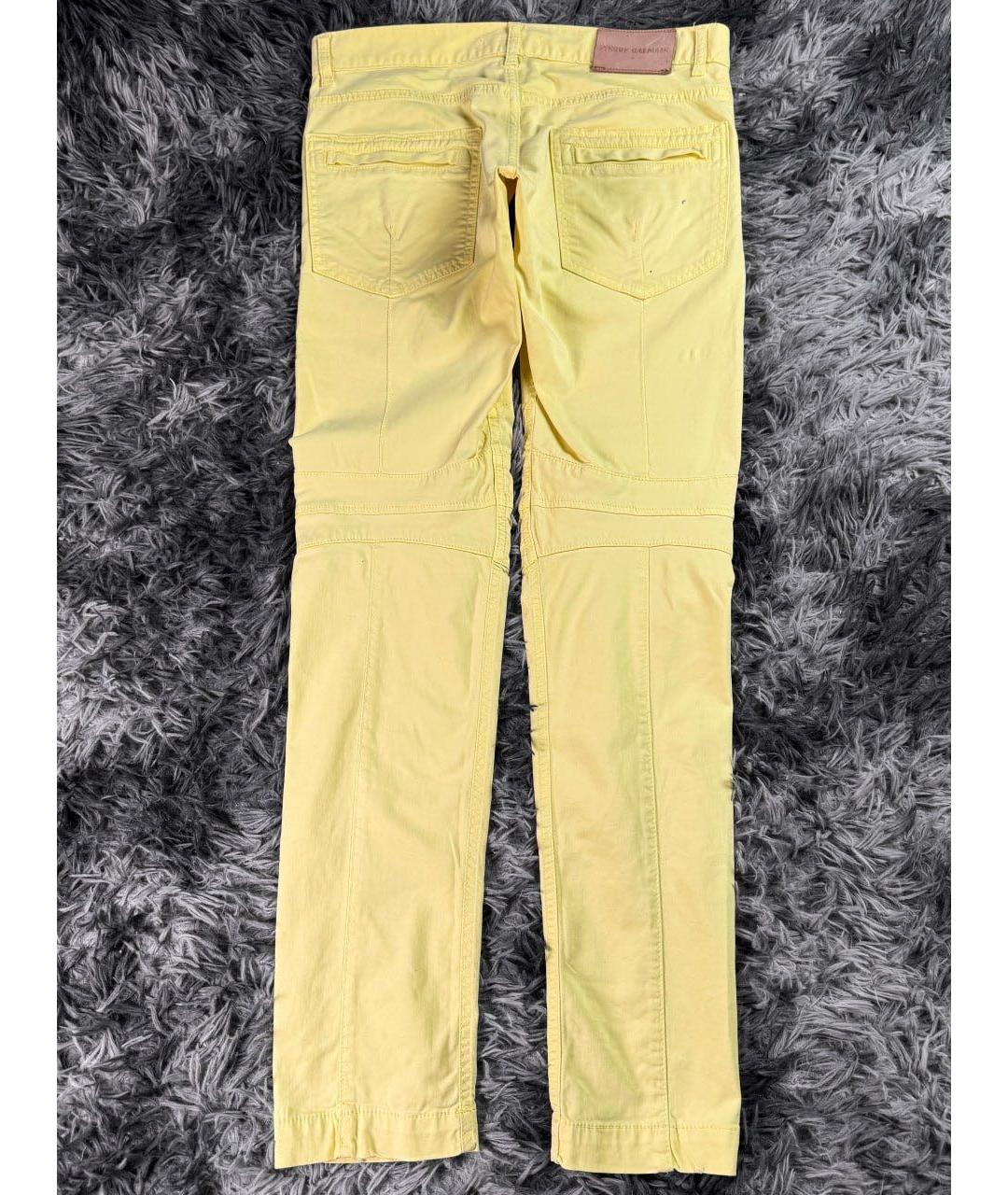 PIERRE BALMAIN Желтые хлопковые джинсы скинни, фото 2