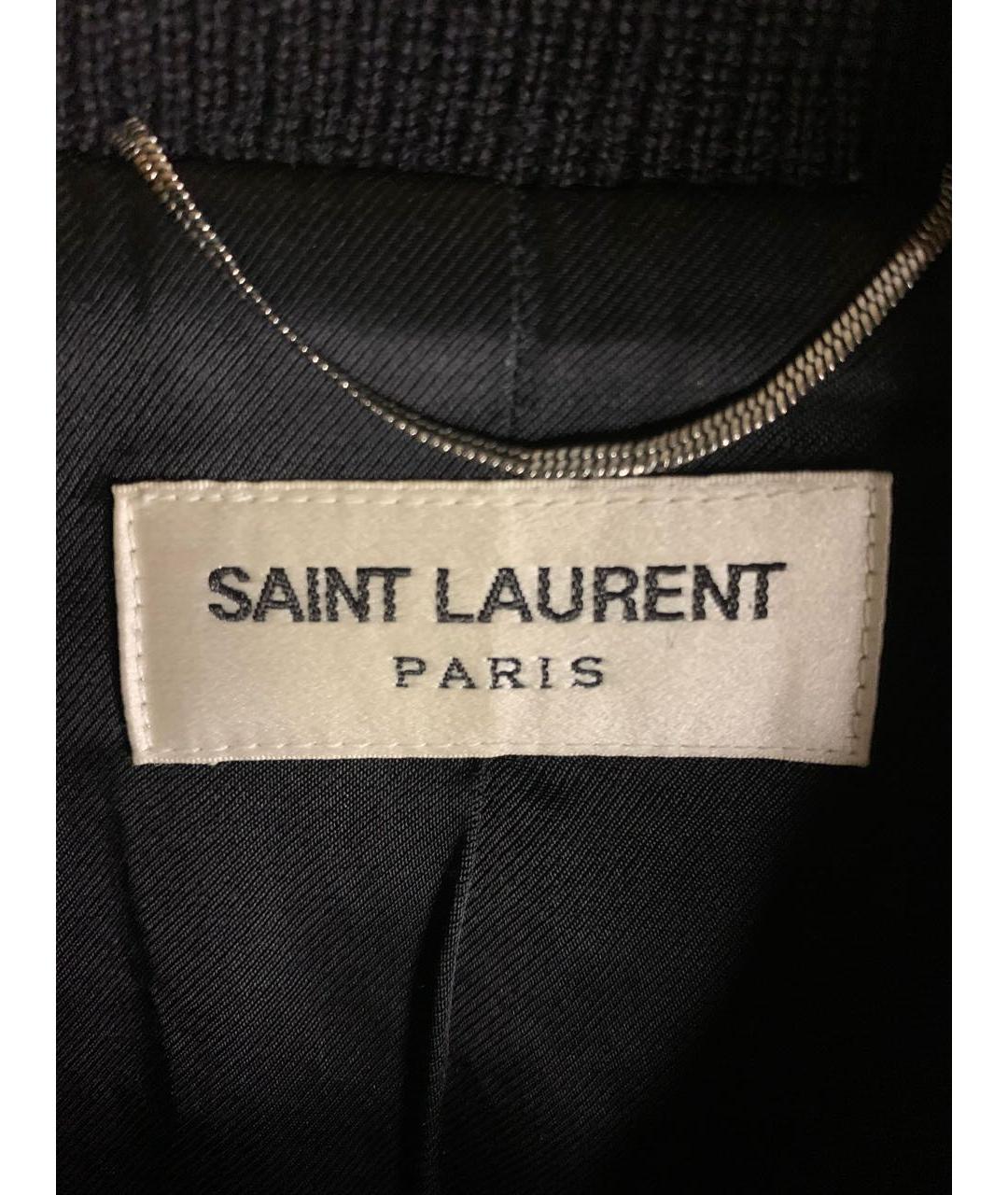 SAINT LAURENT Серая хлопковая куртка, фото 4