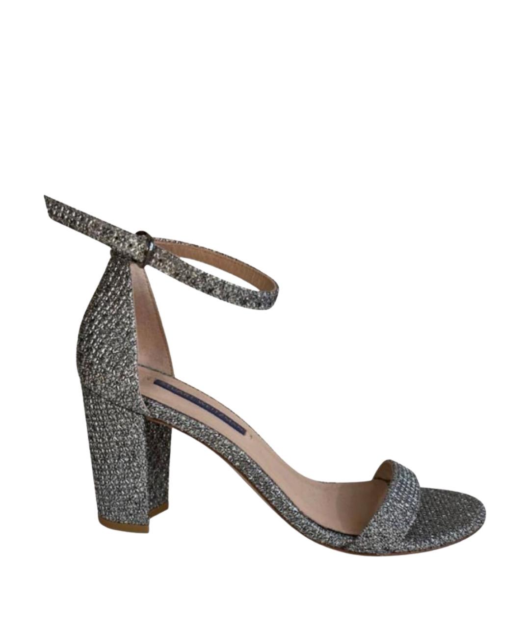 STUART WEITZMAN Серебряные босоножки, фото 1