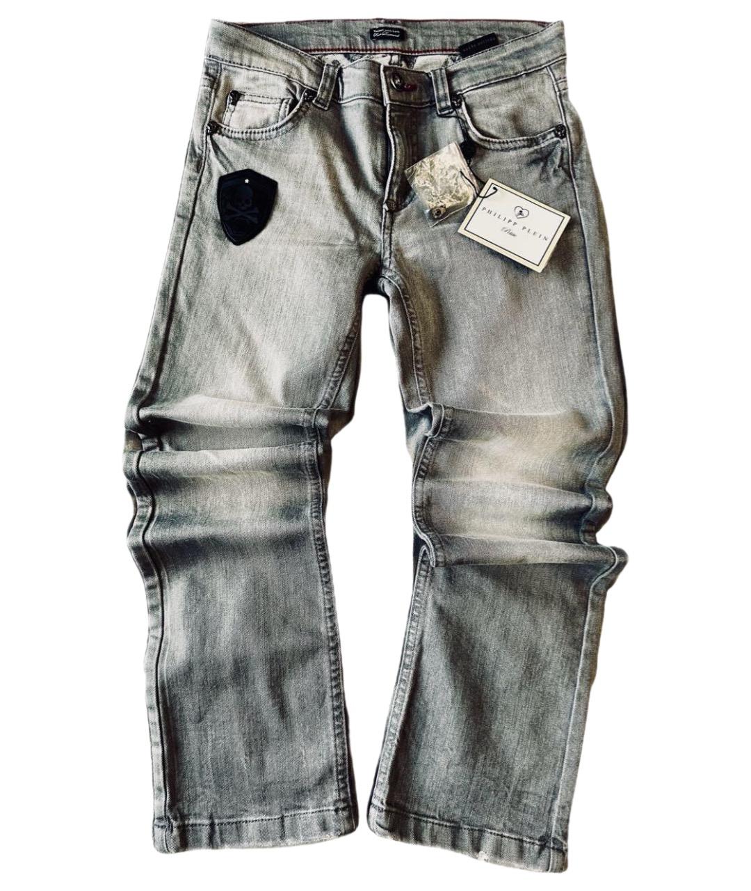 PHILIPP PLEIN Серые хлопковые детские джинсы, фото 1