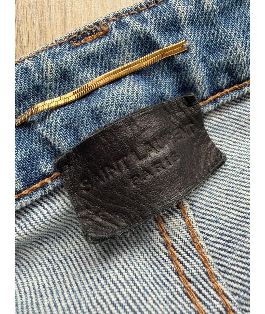 SAINT LAURENT Голубые джинсы слим, фото 4