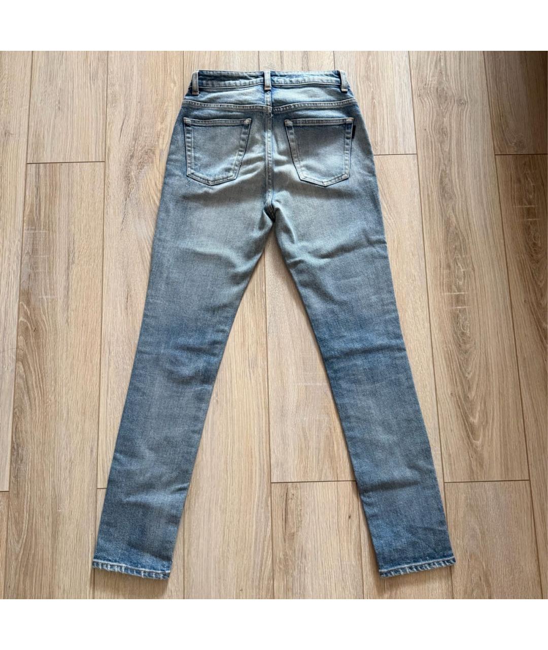 SAINT LAURENT Голубые джинсы слим, фото 2