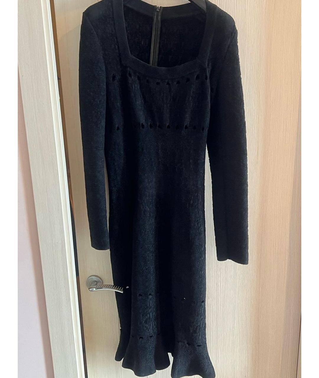 ALAIA Черное купро коктейльное платье, фото 4