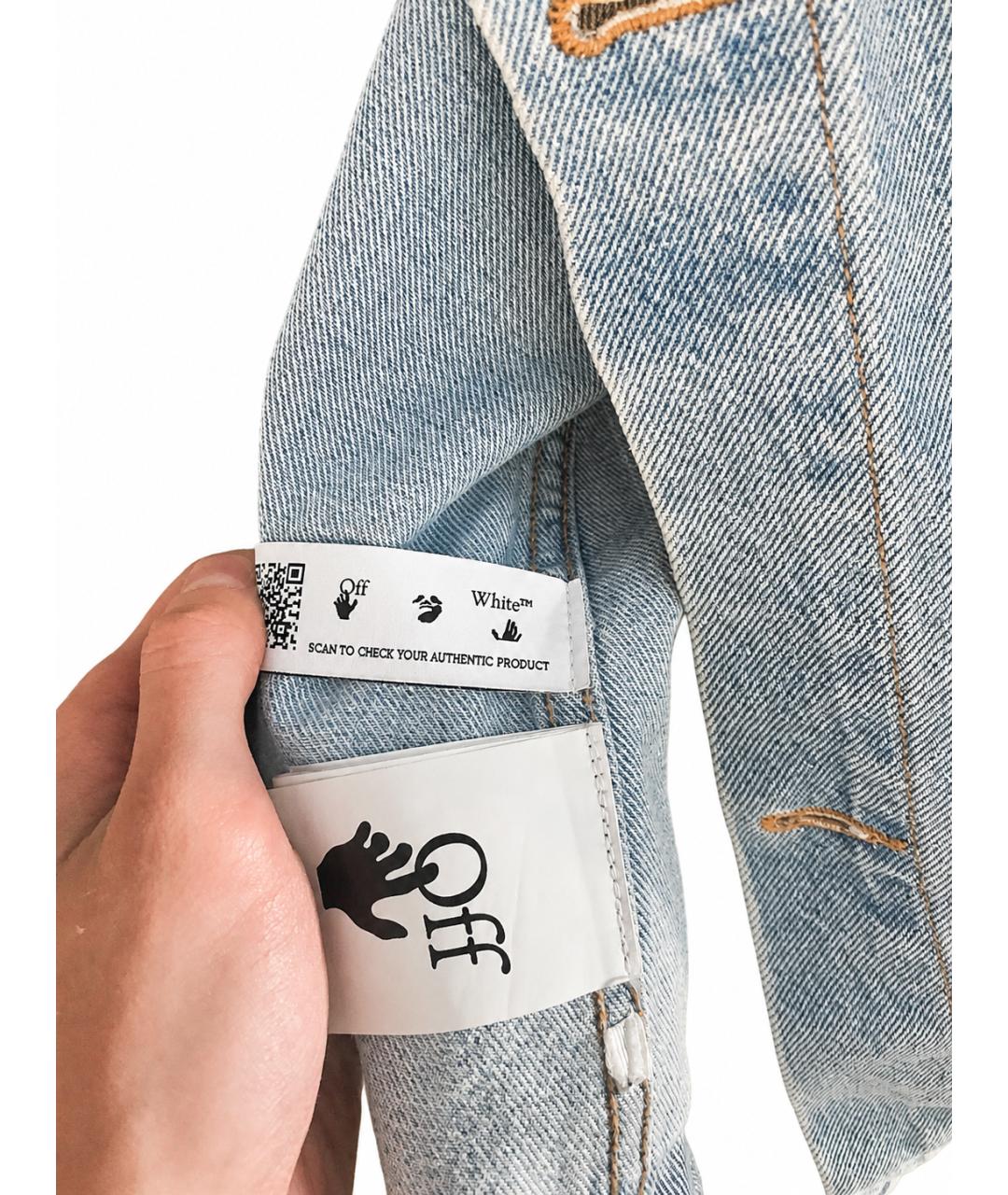OFF-WHITE Голубая деним куртка, фото 4